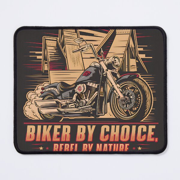 Item preview, Biker by Choice, Rebel by Nature - Dynamic Vector Illustration for Real Motorcyclists designed and sold by GL!TCH LAB.