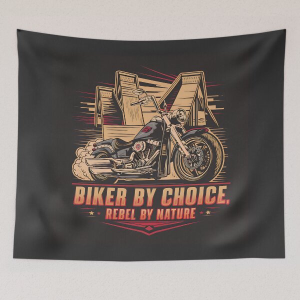 Item preview, Biker by Choice, Rebel by Nature - Dynamic Vector Illustration for Real Motorcyclists designed and sold by GL!TCH LAB.