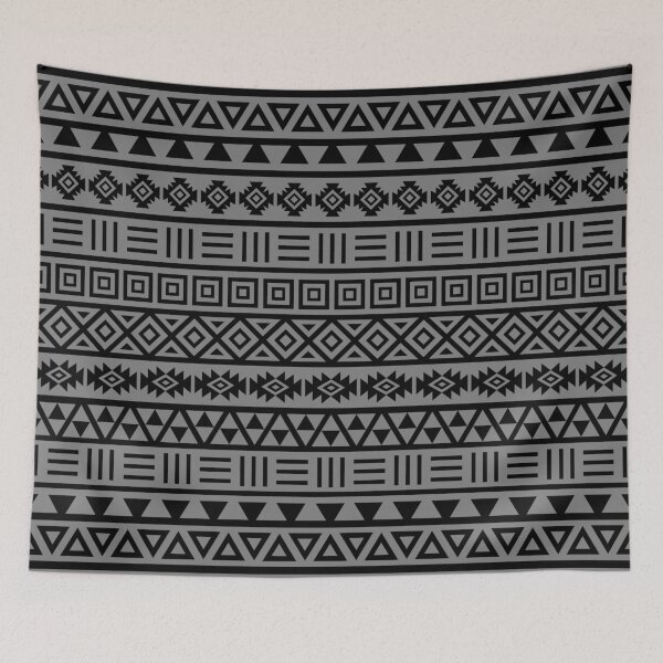 Item preview, Aztec Influence II Pattern Black on Grey designed and sold by NataliePaskell.
