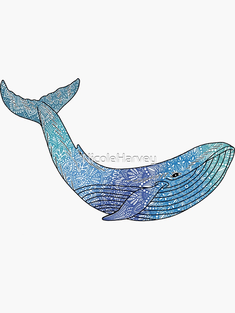 Thumbnail 3 of 3, Sticker, Save the whales! designed and sold by NicoleHarvey.