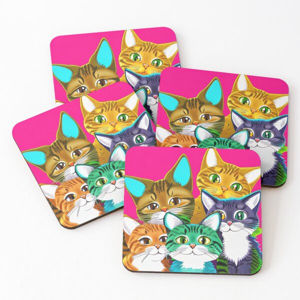 Item preview, Group of smiling cats designed and sold by Astralia.