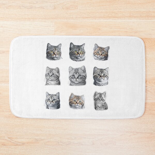 Item preview, Cute Cat Faces Bundle 9 Pcs designed and sold by Crazycatgraphic.