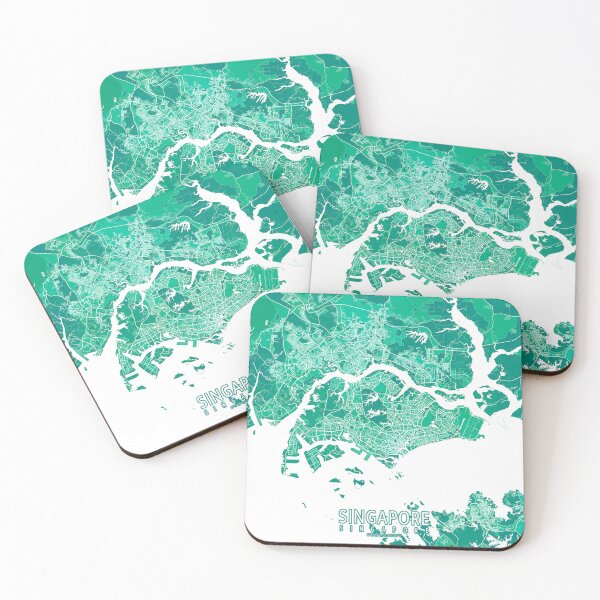 Item preview, Singapore City Map - Watercolor designed and sold by deMAP.