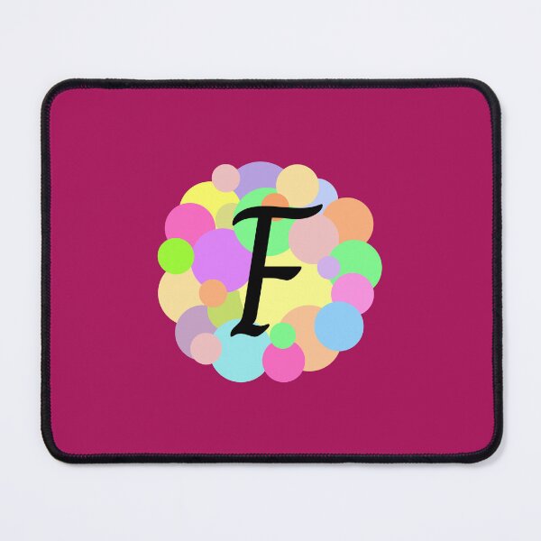 Item preview, Colorful Pastel Bubbles Upper Case Letter F Monogram designed and sold by MGonline.