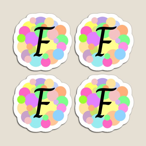 Item preview, Colorful Pastel Bubbles Upper Case Letter F Monogram designed and sold by MGonline.