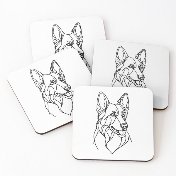 Item preview, German Shepherd Line Art designed and sold by DesignsByKazu.