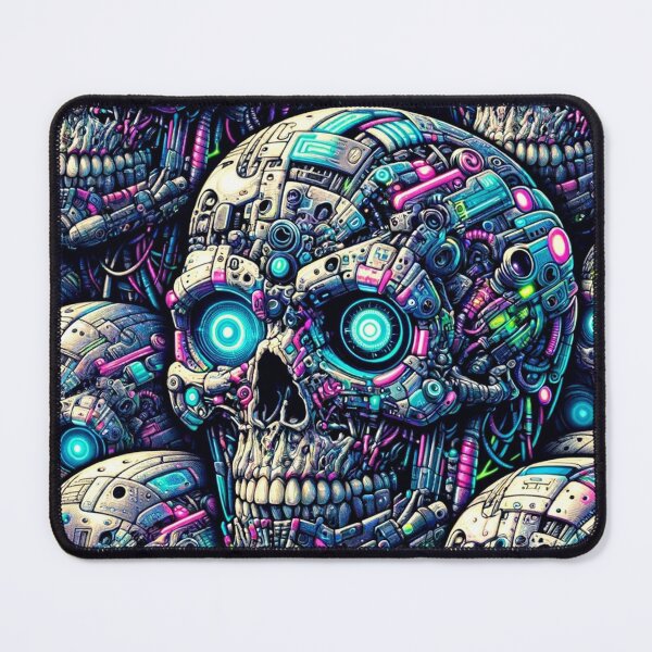 Item preview, Cyberpunk Skulls Pattern Print designed and sold by PinUpPizzazz.