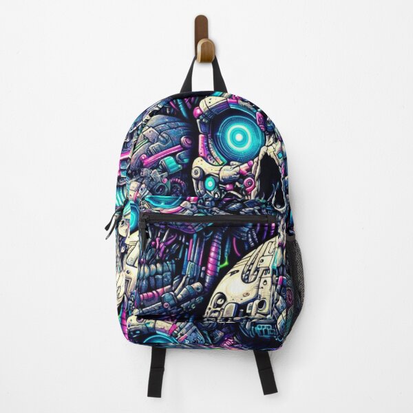 Item preview, Cyberpunk Skulls Pattern Print designed and sold by PinUpPizzazz.