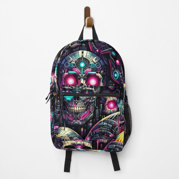Item preview, Cyberpunk Skulls Print Pattern designed and sold by PinUpPizzazz.