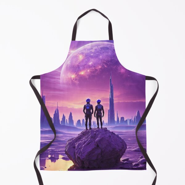 Item preview, Interstellar Romance: Couple Gazing at Future City designed and sold by REALKIRAN.