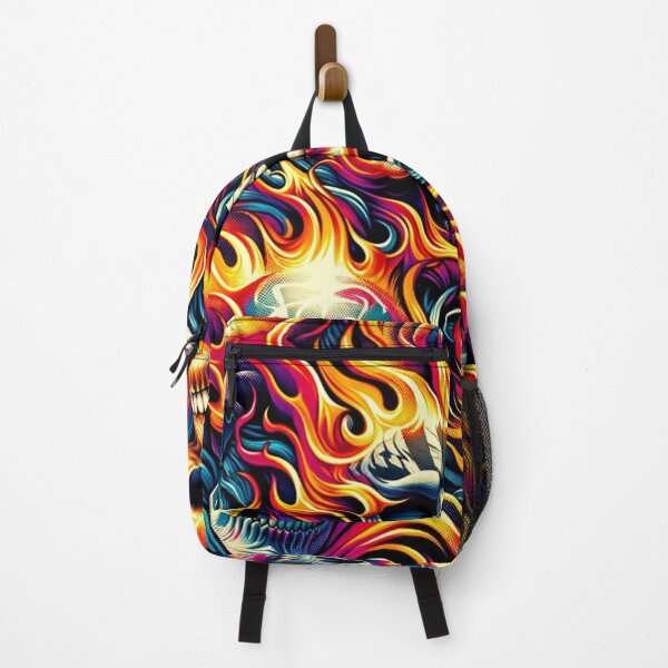 Item preview, Flaming Skulls Pattern Print designed and sold by PinUpPizzazz.