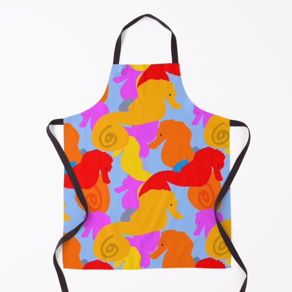 Item preview, Brightly Colored Seahorses - Hand-drawn - Repeating Pattern designed and sold by Victoria Rose.