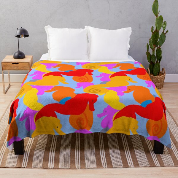 Item preview, Brightly Colored Seahorses - Hand-drawn - Repeating Pattern designed and sold by Victoria Rose.