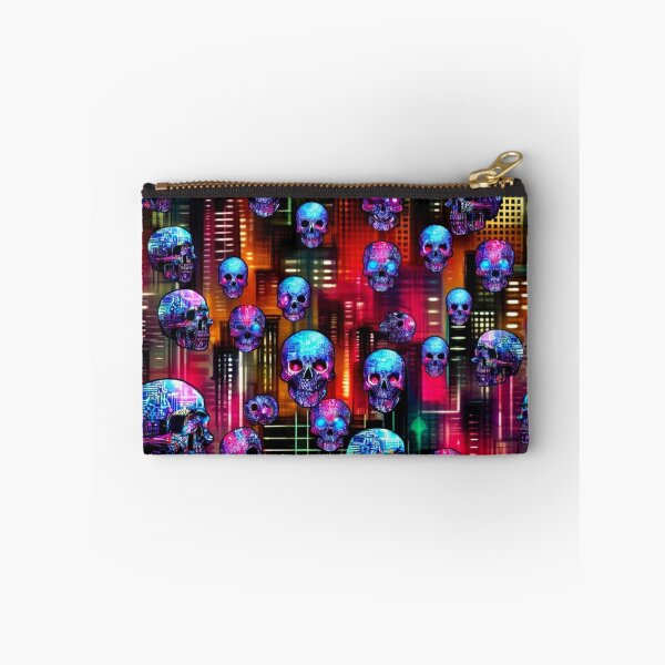 Item preview, Cyberpunk Skulls Pattern Print designed and sold by PinUpPizzazz.