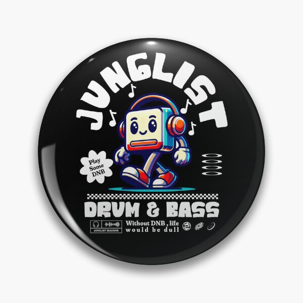 Item preview, JUNGLIST  - DNB Headphone Mascot (White)  designed and sold by Discothreadz.