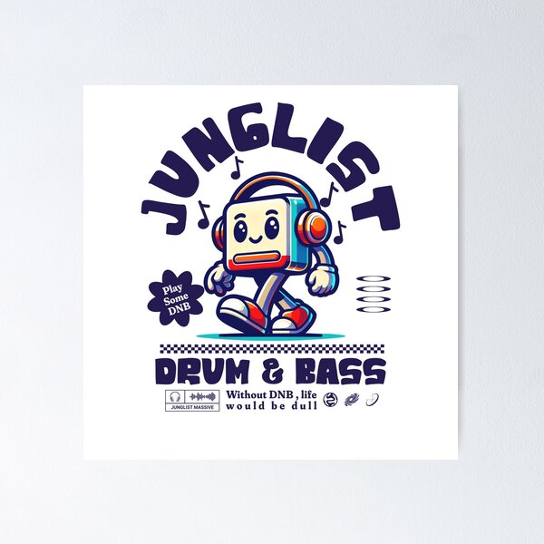 Item preview, JUNGLIST  - DNB Headphone Mascot (eggplant)  designed and sold by Discothreadz.