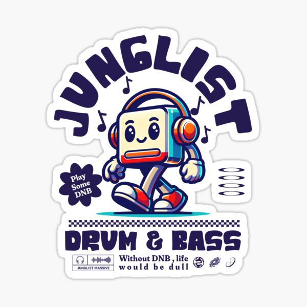 Item preview, JUNGLIST  - DNB Headphone Mascot (eggplant)  designed and sold by Discothreadz.