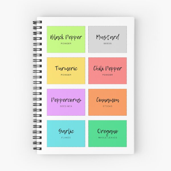 Item preview, Spices Labels Set for Spices Jars in different colors for cooking and food lovers designed and sold by crazymessygirl.