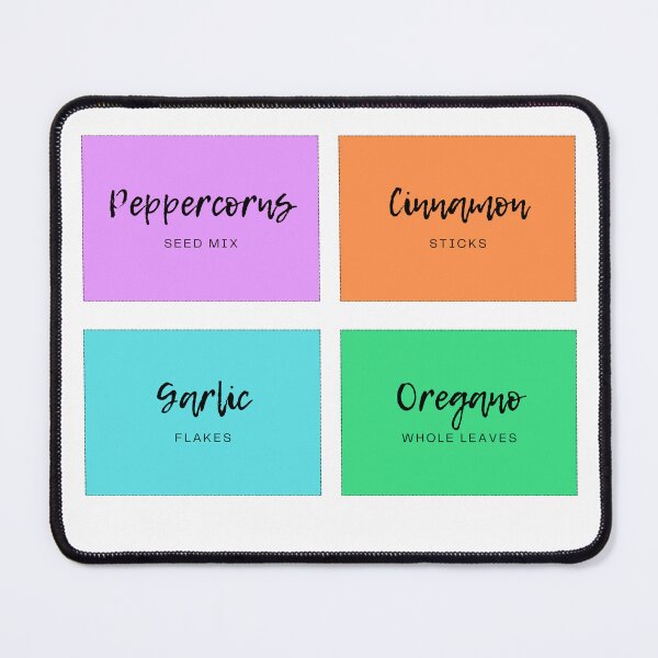 Item preview, Spices Labels Set for Spices Jars in different colors for cooking and food lovers designed and sold by crazymessygirl.