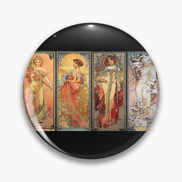 Item preview, Alphonse Mucha Four Seasons Art Nouveau designed and sold by JoolyA.