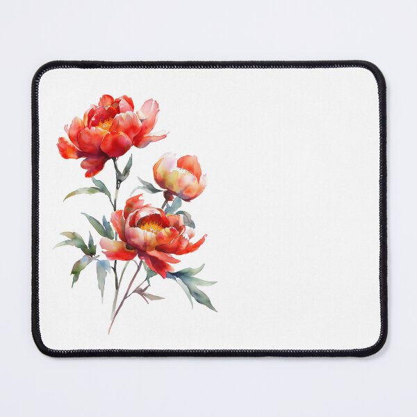 Item preview, Red Peonies - Watercolor designed and sold by junkydotcom.