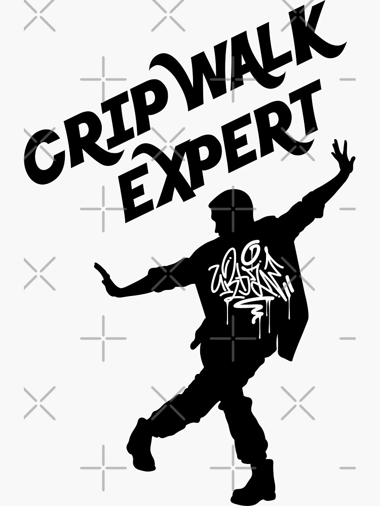 Aperçu 3 sur 3. Sticker avec l'œuvre Juste un expert hip-hop qui aime Crip Walk tout le temps créée et vendue par FociCreate.