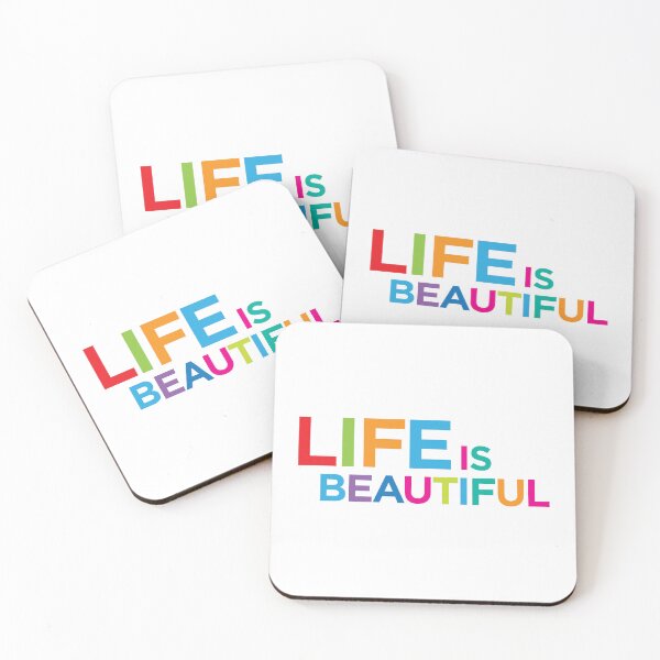 Item preview, Life is beautiful - Positive Life Quotes designed and sold by -Koleidescope.