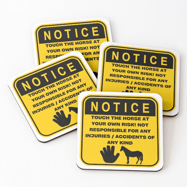 Item preview, NOTICE - Touch at your own risk (Horse) designed and sold by ArtsyCity.