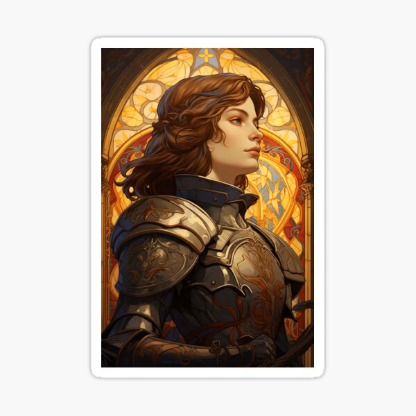 Item preview, Joan of Arc - Art Nouveau Style designed and sold by ArtNouveauChic.