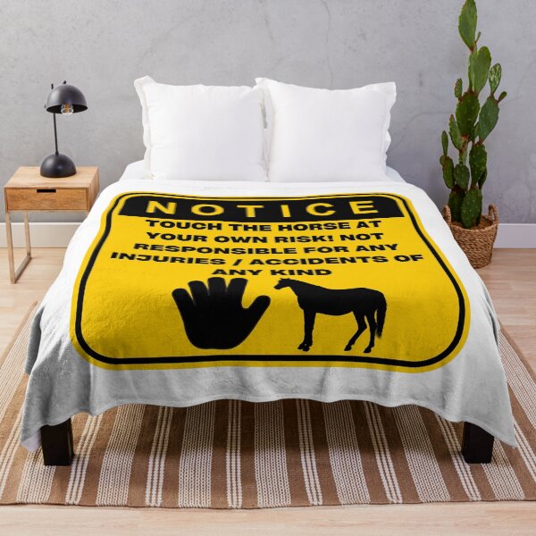 Item preview, NOTICE - Touch at your own risk (Horse) designed and sold by ArtsyCity.