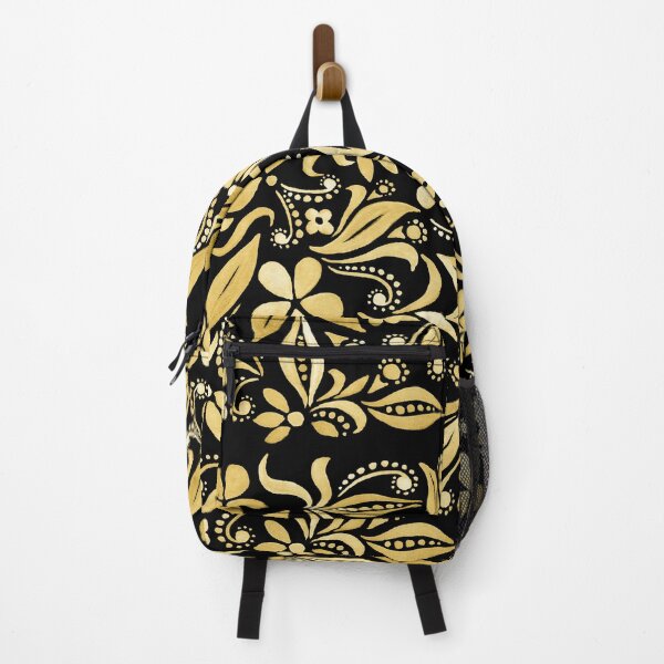 Item preview, Various Floral Leaves Seeds Petals Watercolor Pattern On Black II designed and sold by Irina Sztukowski.
