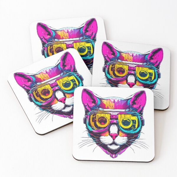 Item preview, Neon Neko: Cyberpunk Cat Elegance 4 designed and sold by Tom-Johnson.