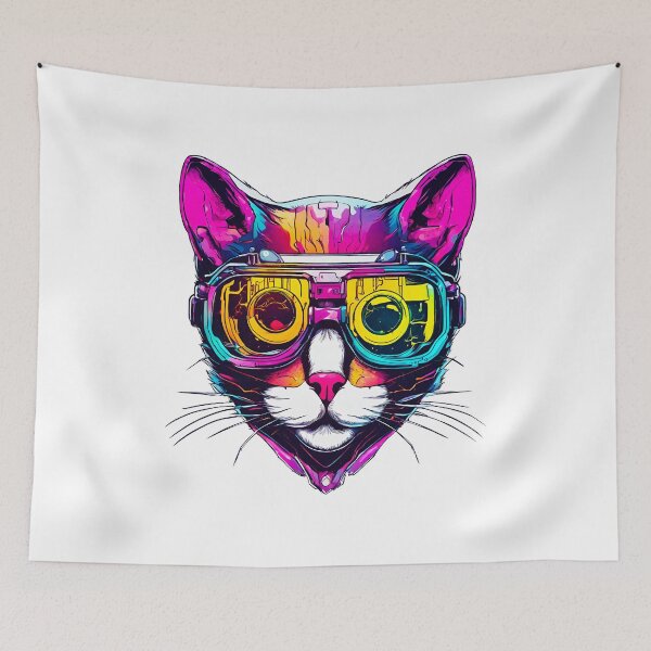 Item preview, Neon Neko: Cyberpunk Cat Elegance 4 designed and sold by Tom-Johnson.