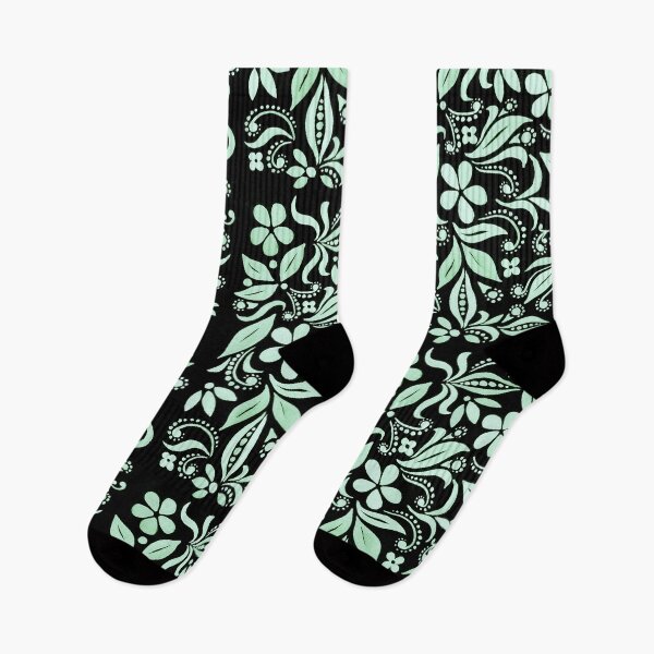Item preview, Various Floral Leaves Seeds Petals Watercolor Pattern On Black VI designed and sold by Irina Sztukowski.