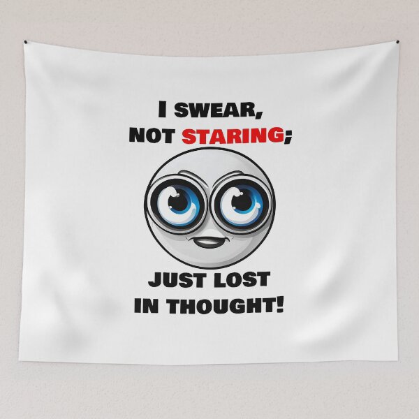 Item preview, I swear, not staring; just lost in thought! designed and sold by Tom-Johnson.