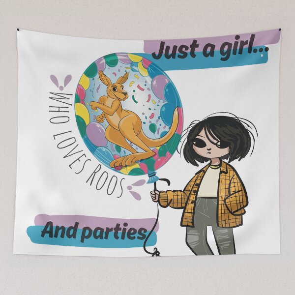 Item preview, Just a girl who loves Roos and parties designed and sold by lozsart.