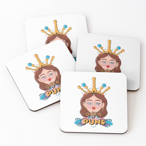 Item preview, Quirky Queen of Puns: Vibrant Illustration with Playful Typography designed and sold by HahaHandlesHub.