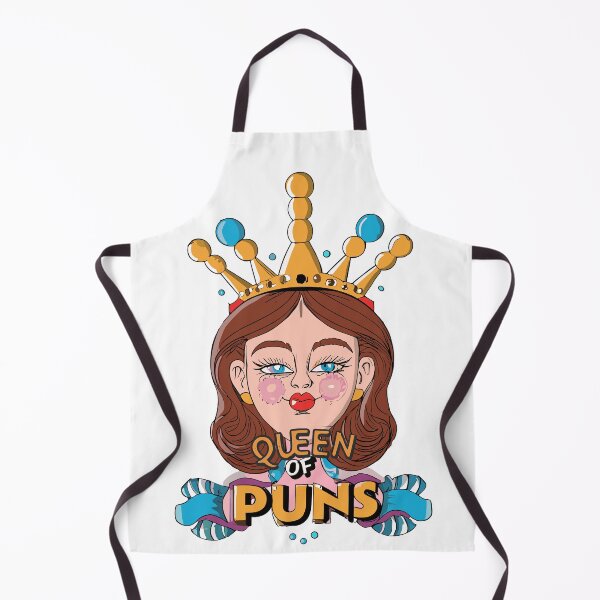 Item preview, Quirky Queen of Puns: Vibrant Illustration with Playful Typography designed and sold by HahaHandlesHub.