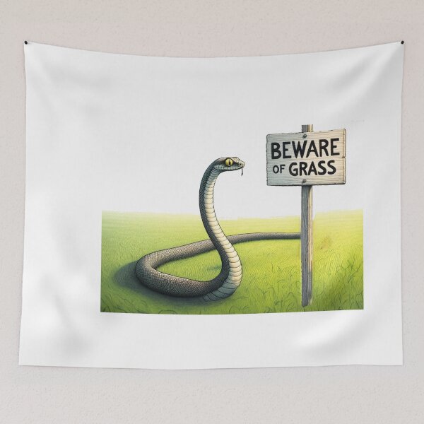 Item preview, Beware of Grass designed and sold by FamouslyStupid.