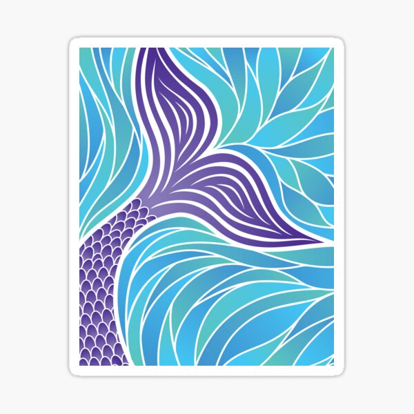 Purple Mermaid's Tail Sticker