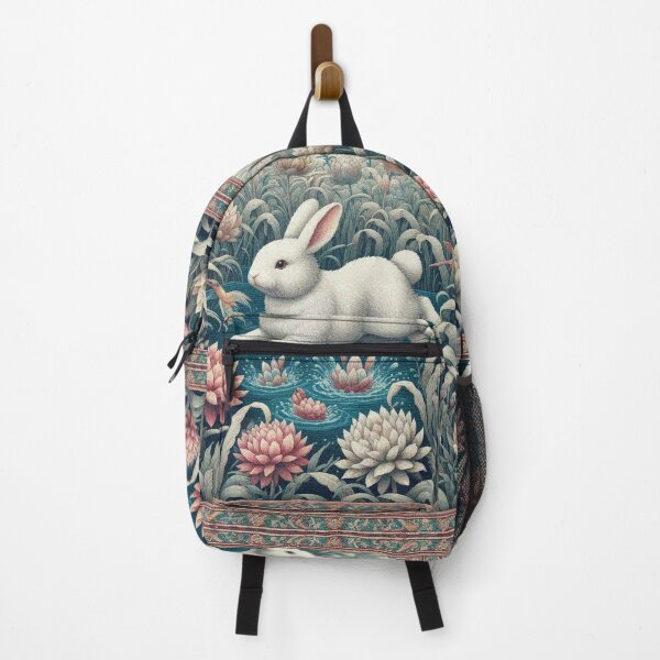 Item preview, White Rabbit Hopping in the Pond designed and sold by Illuministique.