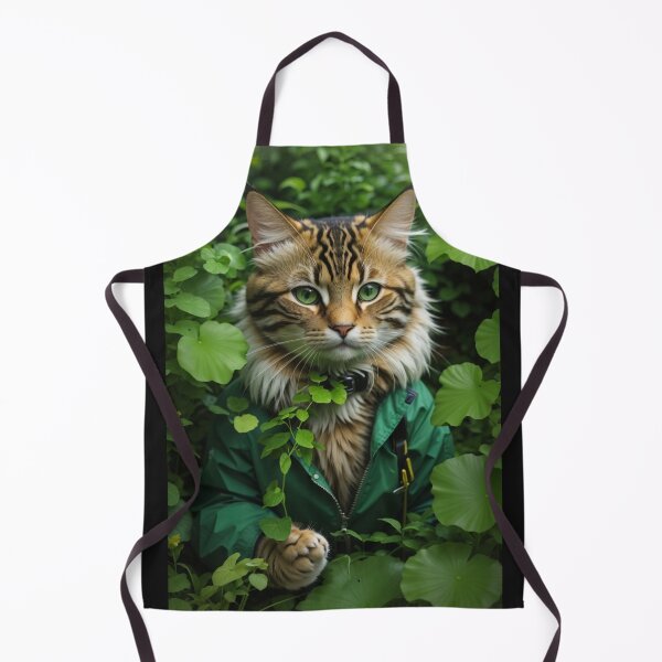 Item preview, Tiger shaped green color dressed cat designed and sold by DunuStore.