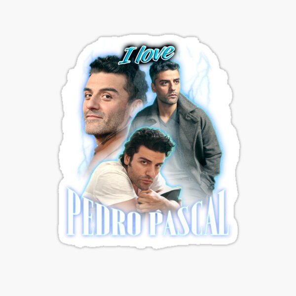 Aperçu de l'œuvre J'aime Pedro Pascal Oscar Isaac maudit Fan Collage créée et vendue par HubertOktosson.