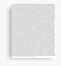 The Office pilot episode script (us) Canvas Print