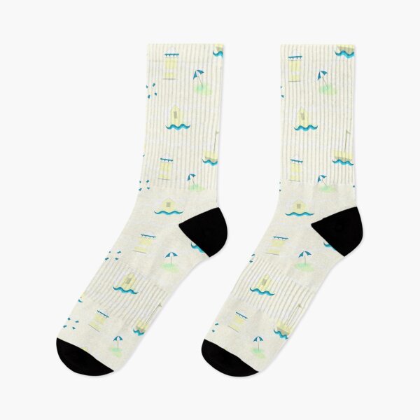Item preview, Pale Sweet Yellow and Blue Nautical Beach Seaside Repeating Pattern designed and sold by EclipseThreads.