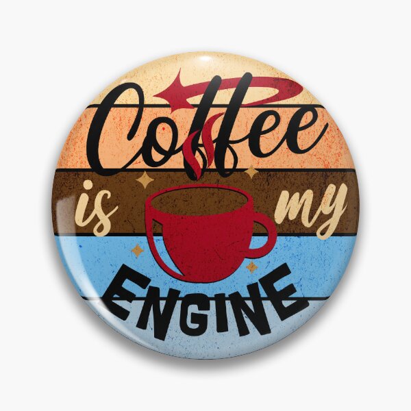 Item preview, Coffee is My Engine Retro Style designed and sold by PG Illustration.