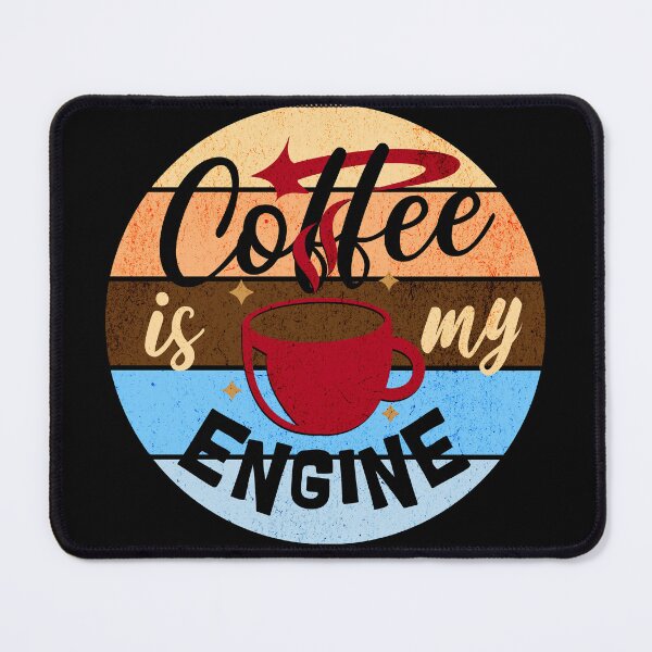Item preview, Coffee is My Engine Retro Style designed and sold by PG Illustration.
