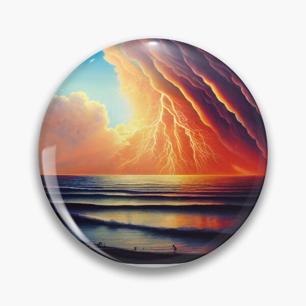 Item preview, Thunderstorm by the sea designed and sold by FlowersColorful.