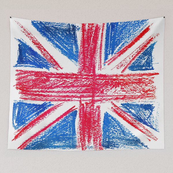 Item preview, Playful UK: Giant Child's Chalk Drawing of the British Flag designed and sold by MUJU-pixel.