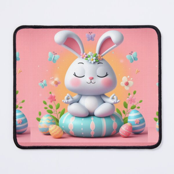 Item preview, Cute Easter bunny meditating, Easter 2025, Easter eggs, Easter decoration designed and sold by Coolparrotgirl.